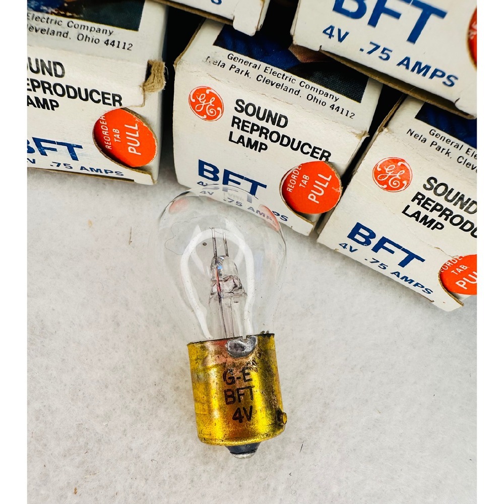 7 GE Sound‎ Reproducer Lamp BFT 4V .75 Amps Vintage Light Bulb Projector NOS - Picture 2 of 5